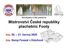 Mistrovství ČR plachetnic Footy 2020
