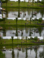 Start parníků v Au u Linze