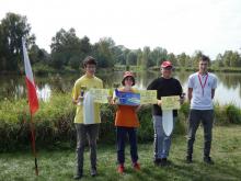 Junioři Daniel Hubáček, Tereza Seberová, Adrian Skrobacz a Matěj Kubíček