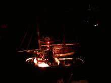 Osvětlené modely na stole