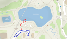 Mapa parkování v Modré ulici