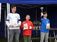 Junioři: 3. Matěj Kubíček, 2. Jan Musiejkiewicz a 1. Tereza Seberová