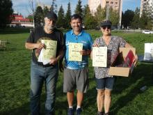 5. soutěž Footy v Čechách 2023: 2. Jiří Šejvl, 1. Tomáš Ciniburk a 3. Miroslava Tomíšková