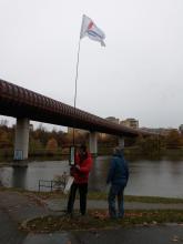 Myslel jsem si, že vlajka v čerstvém větru poslouží jako dobrá reklama.