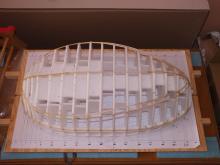 Základní kostra trupu - podle tvaru trupu má loď pracovní název Vajíčko