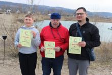 Vítězové soutěže Footy: 2. Jan Musiejkiewicz (POL 32), 1. Vladimír Synek (CZE 35) a 3. Kamil Musiejkiewicz (POL 97)