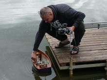 Richard Jankela připravuje parník Goliath.