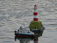 Springer Vojty Kuchty u skaliska s novým majákem